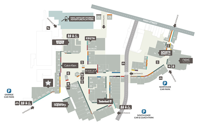 Centre Map | Clarks Village Outlet Shopping